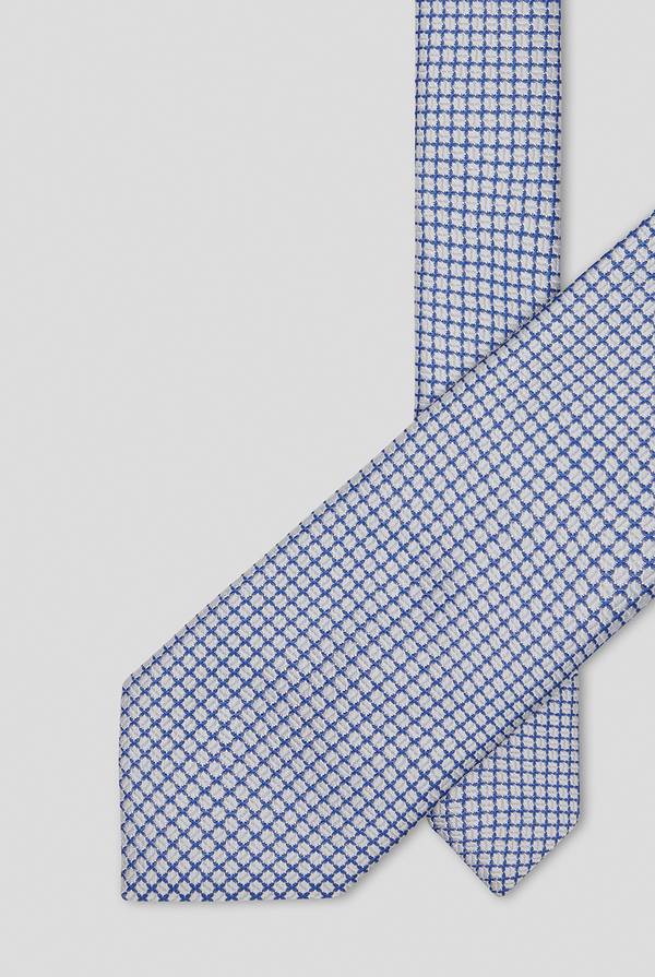 Pal Zileri Cravatta con micro lavorazione jacquard nei toni dell'azzurro Saldi Di Fabbrica