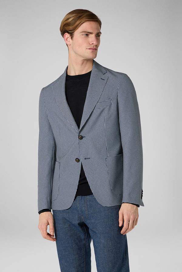 Pal Zileri Giacca Effortless in jersey con motivo pied de poule Vendita