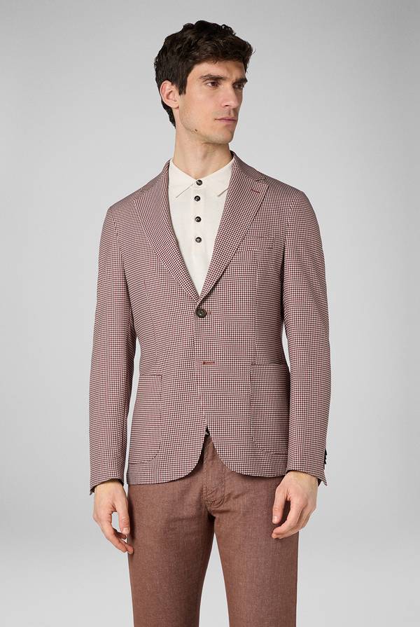 Pal Zileri Giacca Effortless in jersey con motivo pied de poule Spedizione Gratuita