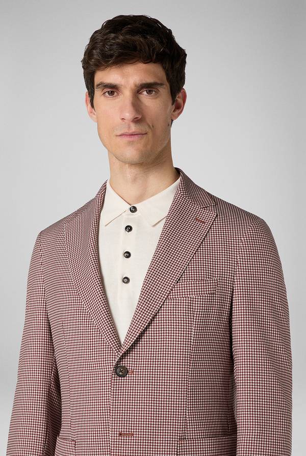 Pal Zileri Giacca Effortless in jersey con motivo pied de poule Spedizione Gratuita