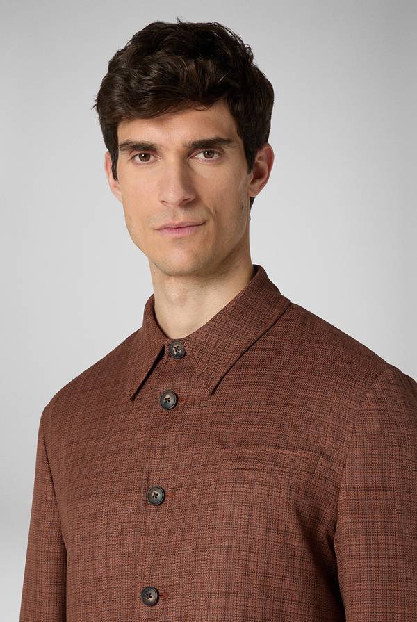 Pal Zileri Giacca camicia con motivo micro check Pezzi Unici