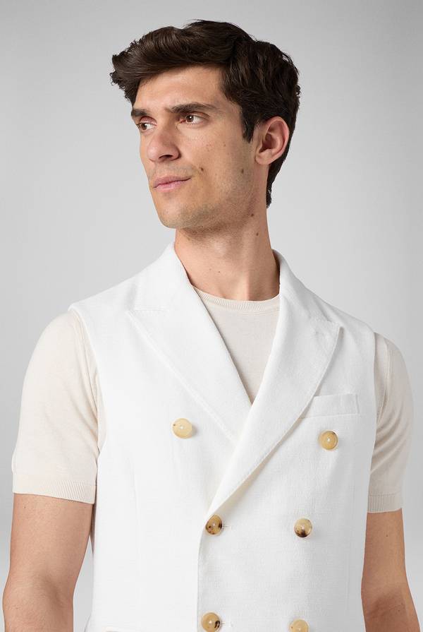 Pal Zileri Gilet doppiopetto bianco con macro bottoni Novità