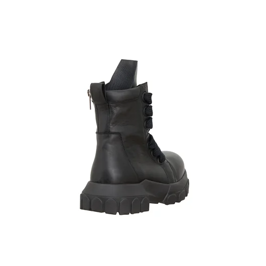 RICK OWENS STIVALI IN PELLE JUMBOLACED LACEUP BOZO TRACTOR Vendita