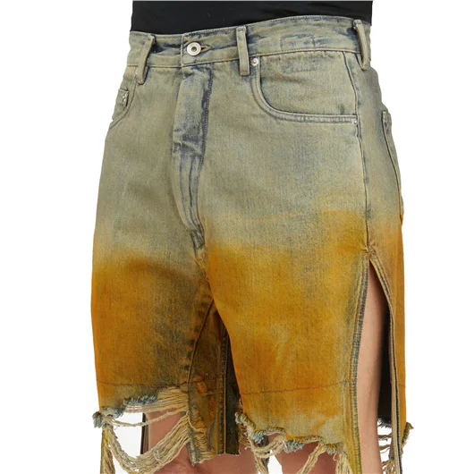 RICK OWENS DRKSHDW BERMUDA IN DENIM GETH CUTOFFS Promozione