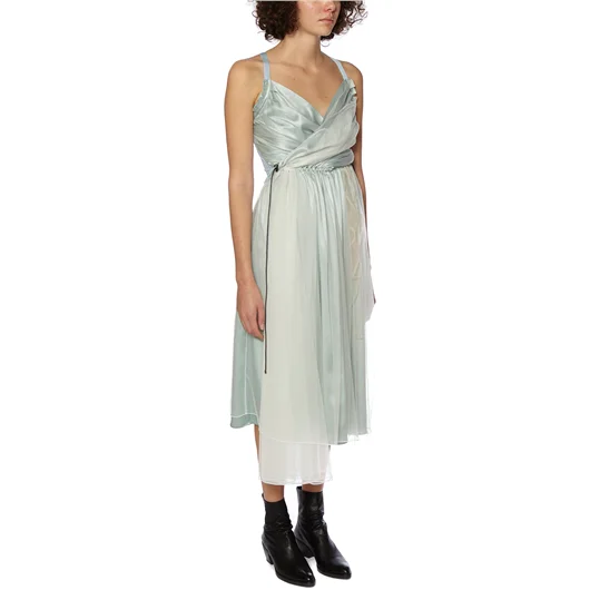 QUETSCHE_ ABITO LUNGO IN SETA E ORGANZA Moda