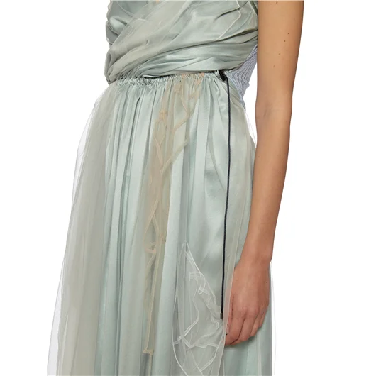 QUETSCHE_ ABITO LUNGO IN SETA E ORGANZA Moda