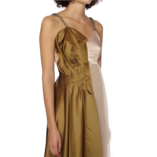 QUETSCHE_ ABITO LUNGO IN TULLE E SETA 2025