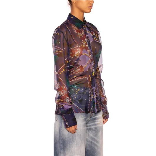 DSQUARED CAMICIA IN CHIFFON CON STAMPA FLOREALE Affare Del Giorno