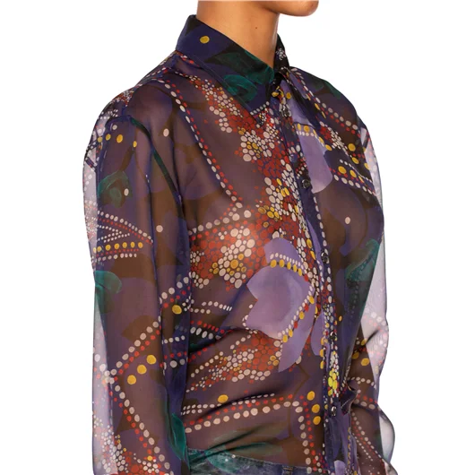 DSQUARED CAMICIA IN CHIFFON CON STAMPA FLOREALE Affare Del Giorno