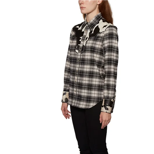 DSQUARED CAMICIA IN COTONE CHECK CON INSERTO Sottocosto
