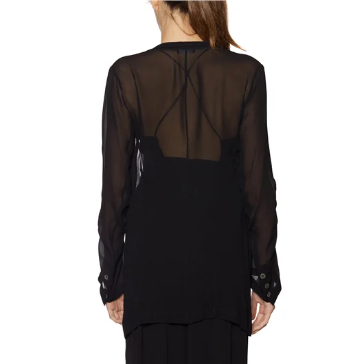 ANN DEMEULEMEESTER CAMICIA IN CREPE Presa
