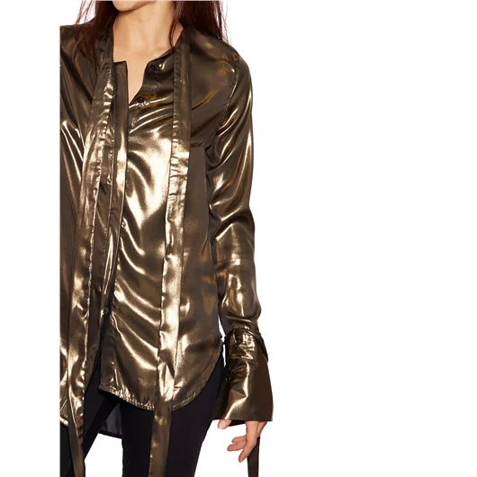 MASNADA CAMICIA IN LAME CON SCIARPA Offerta