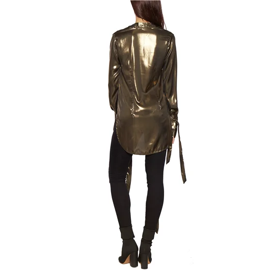 MASNADA CAMICIA IN LAME CON SCIARPA Offerta
