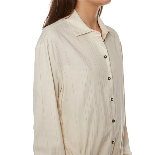 NOSTRASANTISSIMA CAMICIA OVERSIZE IN COTONE E LINO Saldi