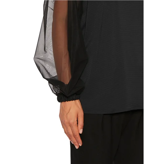 NOSTRASANTISSIMA CAMICIA RAGLAN IN SETA E TULLE Offerte