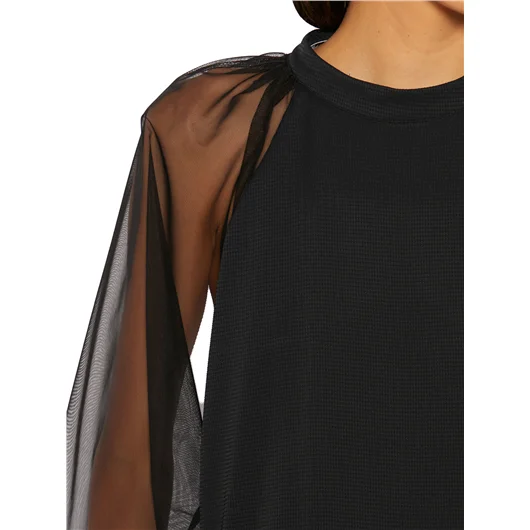 NOSTRASANTISSIMA CAMICIA RAGLAN IN SETA E TULLE Offerte