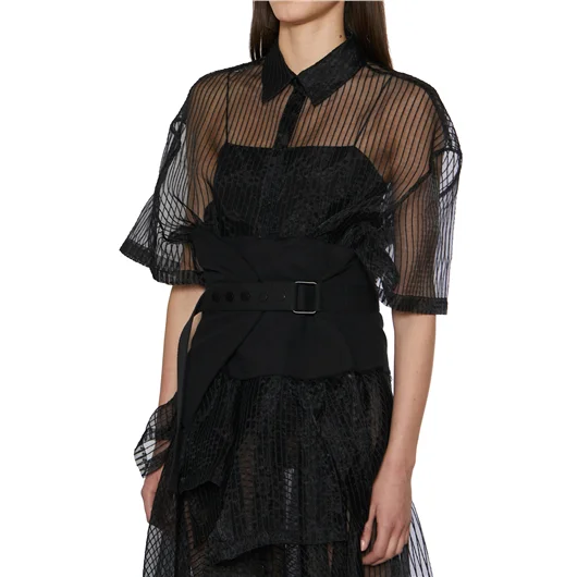 NU CAMICIA TRASPARENTE OVERSIZE Vendita Economica