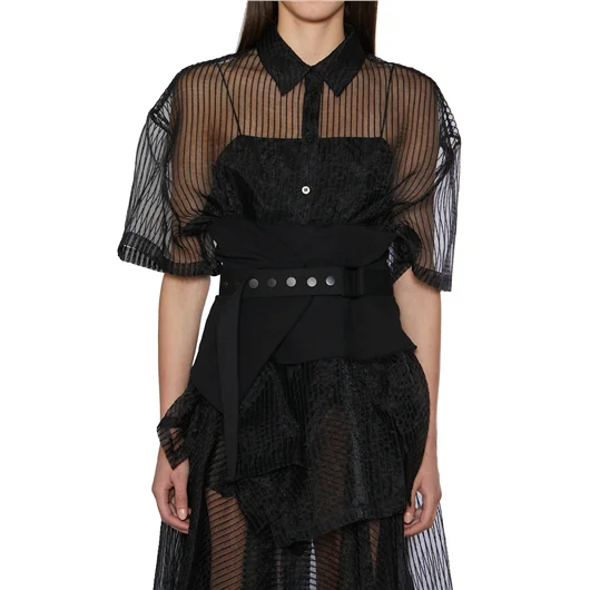 NU CAMICIA TRASPARENTE OVERSIZE Vendita Economica