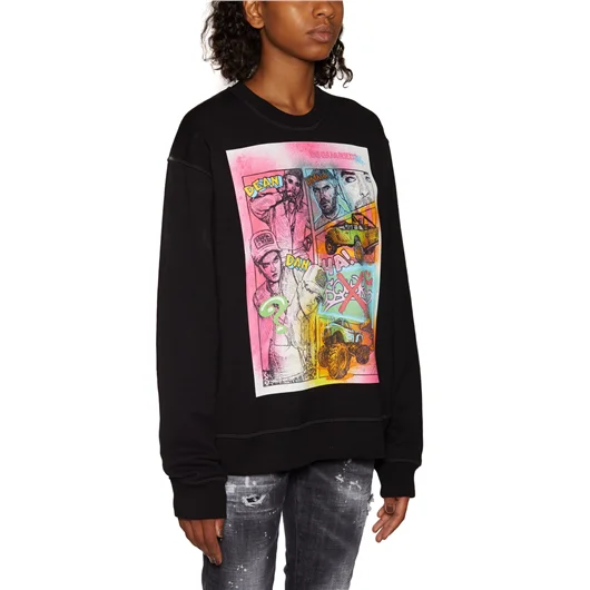 DSQUARED FELPA IN COTONE CON STAMPA In Vendita