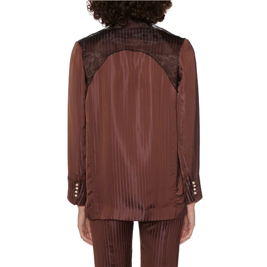 QUETSCHE_ GIACCA BLAZER CON INSERTO IN TULLE Vendita Calda