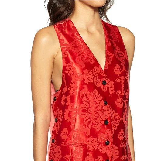 ANN DEMEULEMEESTER GILET IN SETA JACQUARD Negozi Online