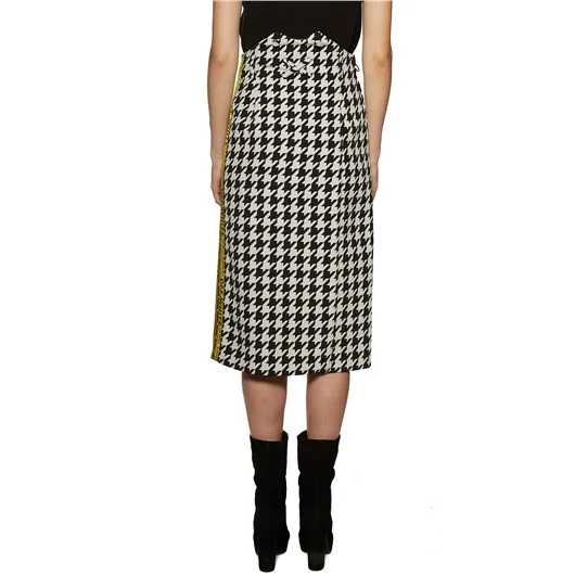 OFF-WHITE CO VIRGIL ABLOH GONNA LONGUETTE PIED DE POULE Economico