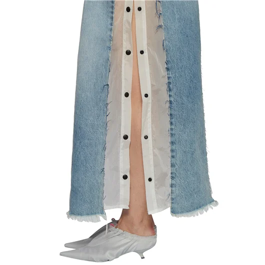 BEN TAVERNITI UNRAVEL GONNA LUNGA IN DENIM E NYLON Online