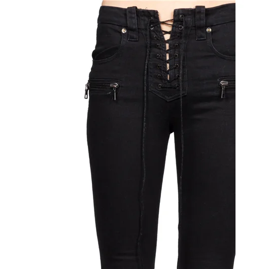 BEN TAVERNITI UNRAVEL JEANS IN DENIM STONE LACE UP Italia