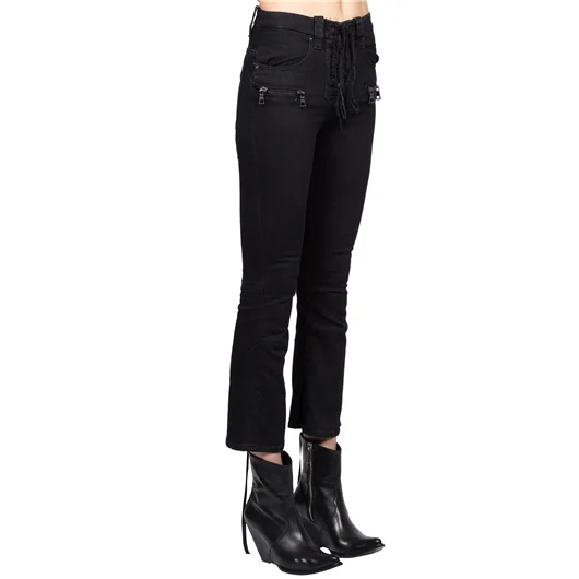 BEN TAVERNITI UNRAVEL JEANS IN DENIM STONE LACE UP Italia