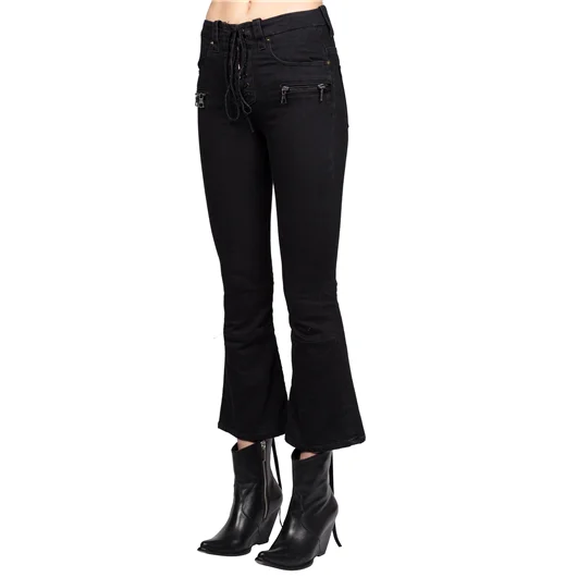 BEN TAVERNITI UNRAVEL JEANS IN DENIM STONE LACE UP Italia