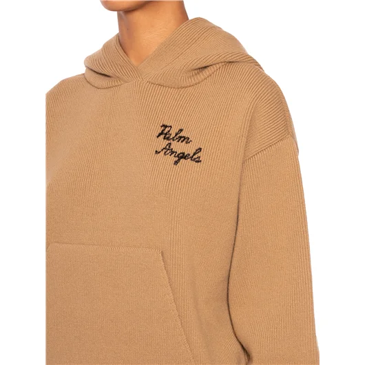 PALM ANGELS MAGLIA IN LANA CON CAPPUCCIO Promozione Limitata