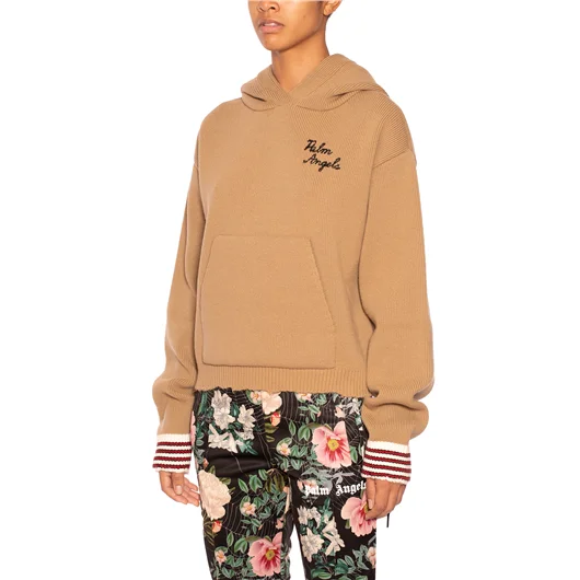 PALM ANGELS MAGLIA IN LANA CON CAPPUCCIO Promozione Limitata