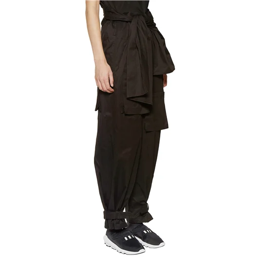 YOHJI YAMAMOTO PANTALONE IN GABARDINE VITA ALTA Qualità Garantita