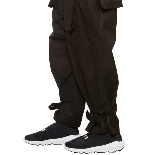 YOHJI YAMAMOTO PANTALONE IN GABARDINE VITA ALTA Qualità Garantita