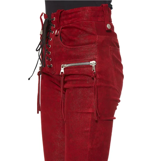 BEN TAVERNITI UNRAVEL PANTALONI IN PELLE STRETCH LACEUP Promozione
