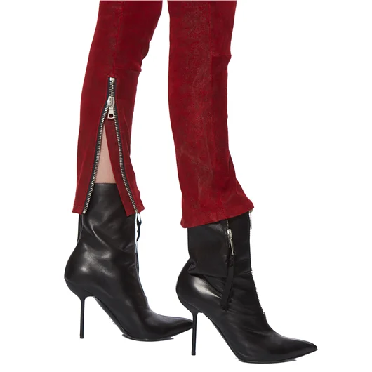 BEN TAVERNITI UNRAVEL PANTALONI IN PELLE STRETCH LACEUP Promozione