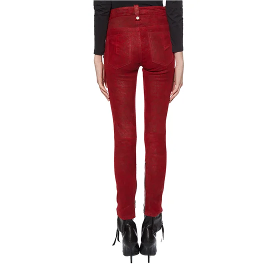 BEN TAVERNITI UNRAVEL PANTALONI IN PELLE STRETCH LACEUP Promozione