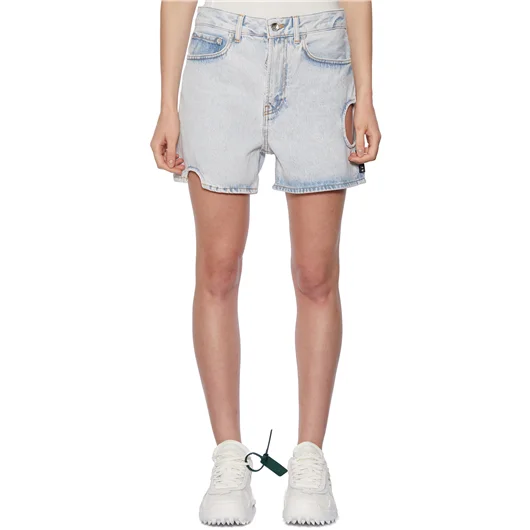 OFF-WHITE CO VIRGIL ABLOH SHORTS IN DENIM METEOR STRAIGHT Presa