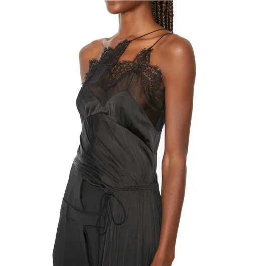 AC9 TOP ASIMMETRICO IN TULLE E PIZZO Fino Al -60%