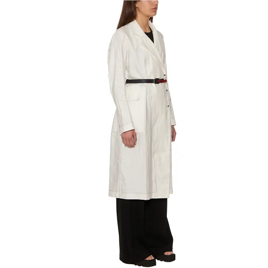 ISAAC SELLAM TRENCH IN LINO CERATO Sconto