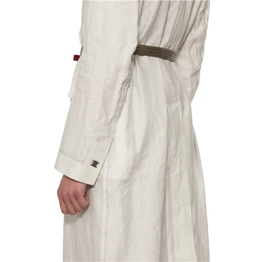 ISAAC SELLAM TRENCH IN LINO CERATO Sconto