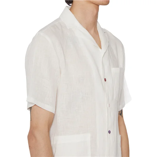DANIELE ALESSANDRINI CAMICIA IN LINO Presa
