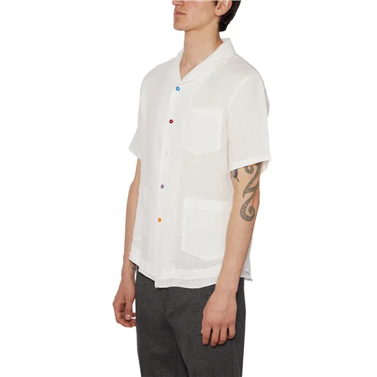 DANIELE ALESSANDRINI CAMICIA IN LINO Presa