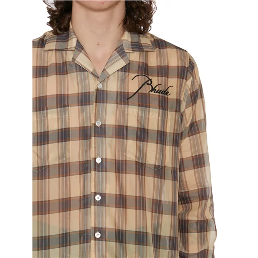 RHUDE CAMICIA LOGO IN MISTO COTONE Hotsell
