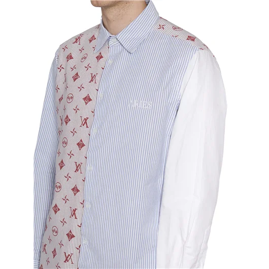 ARIES CAMICIA PATCHWORK IN COTONE Vendita Calda