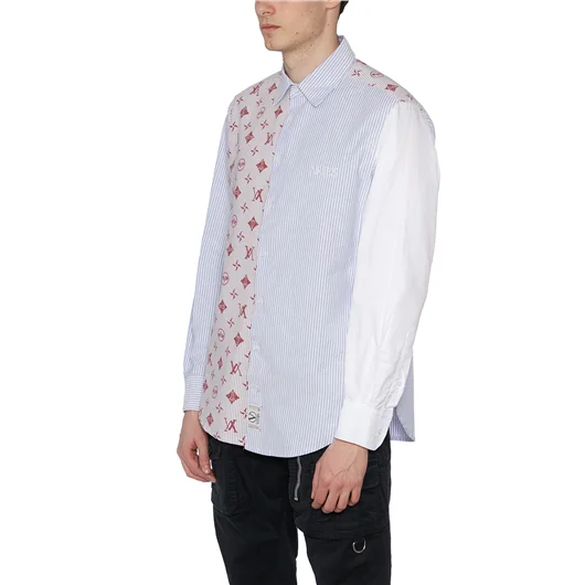 ARIES CAMICIA PATCHWORK IN COTONE Vendita Calda