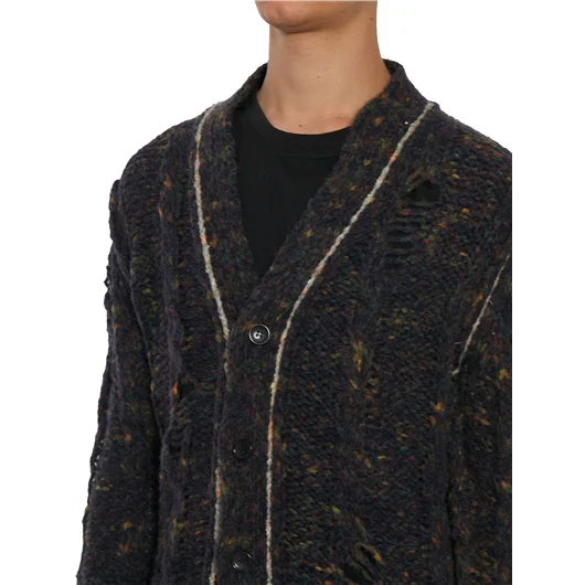 DANIELE ALESSANDRINI CARDIGAN IN MISTO LANA Qualità