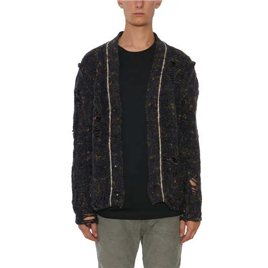 DANIELE ALESSANDRINI CARDIGAN IN MISTO LANA Qualità
