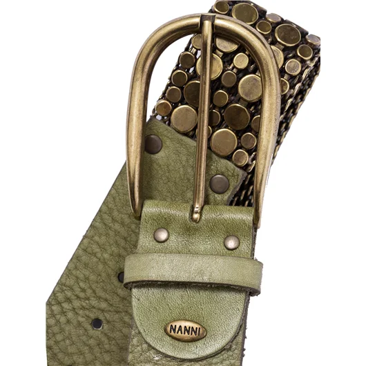 NANNI CINTURA IN PELLE E METALLO 4,00 CM Acquista Ora