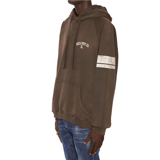 GUESS USA FELPA IN COTONE CON CAPPUCCIO Fornitura limitata